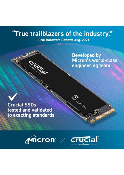 Crucıal P3 1tb 3500/3300MB/S M.2 2280 Pcıe Nvme SSD CT1000P3SSD8 fiyatları