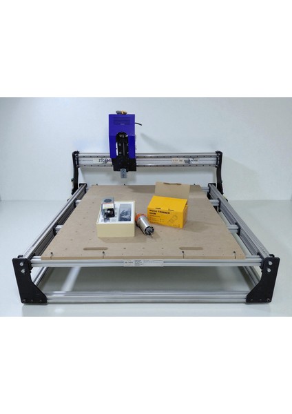 - Ztc Mıll Model Masaüstü Cnc Makinesi 2'si 1 Arada 60 Watt Optik Lazer + Router Makine 40X40 cm Işlem Alanlı