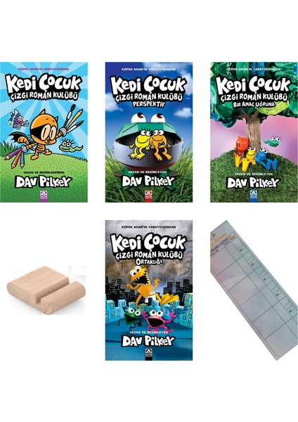 Kedi Çocuk Seti 4 Kitap / Çizgi Roman Kulübü Ortaklığı-Perspektif-Bir Amaç Uğruna /9-12 Yaş Hikaye