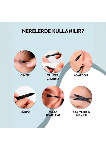 12 Parça Profesyonel Manikür Pedikür Seti – Paslanmaz Çelik | Siyah Seyahat Taşınabilir fiyatları