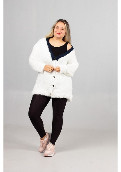 Sakallı Triko Oversize Hırka – Yumuşacık Doku, Rahat Oversize Kalıp, Şık Kış Stili