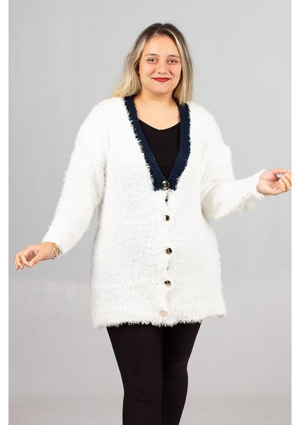 Sakallı Triko Oversize Hırka – Yumuşacık Doku, Rahat Oversize Kalıp, Şık Kış Stili indirimleri