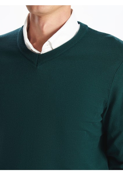 Yeni Sezon V Yaka Uzun Kollu Erkek Triko Kazak modelleri