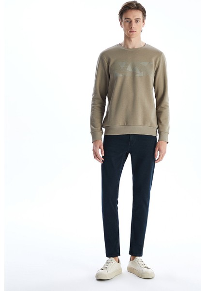 Yeni Sezon Bisiklet Yaka Baskılı Erkek Kalın Sweatshirt fiyatları