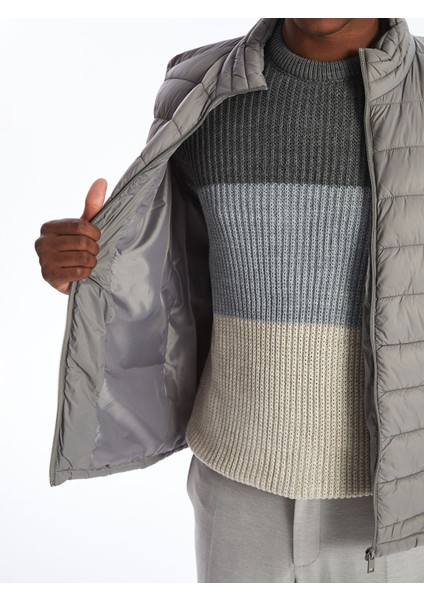 Yeni Sezon Standart Kalıp Dik Yaka Erkek Şişme Yelek indirimleri