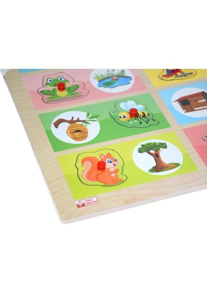 Bfs Nessiworld ONY-363-364 Ahşap Tutmalı Eşleştirme Hangi Hayvan Nerede Yaşar -Onyıl fırsatları