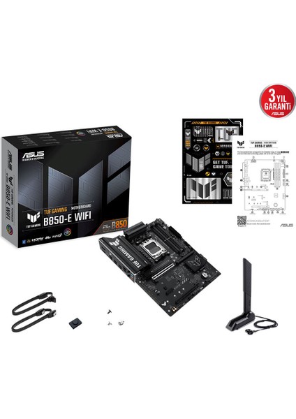 Asus Tuf Gamıng B850-E Wıfı 4xddr5 Hdmı+Dp 3xm.2 Am5 Anakart