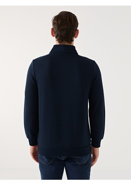 Yeni Sezon Dik Yaka Uzun Kollu Baskılı Erkek Sweatshirt fırsatları