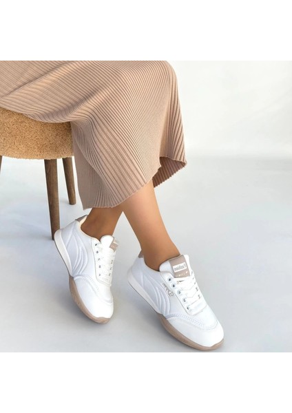 Lvsqvr Tawen Beyaz Cilt Bağcıklı Spor Ayakkabı (Numara: 37) fırsatları