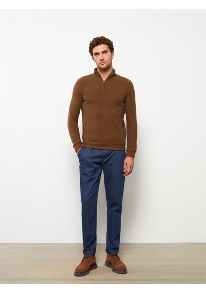 Yeni Sezon Rahat Kalıp Dik Yaka Uzun Kollu Erkek Sweatshirt modelleri