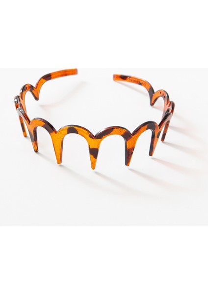 Leopar Desenli Köpek Balığı Dişli Kemik Taç