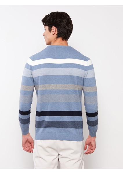 Yeni Sezon Bisiklet Yaka Uzun Kollu Çizgili Erkek Triko Kazak indirimleri