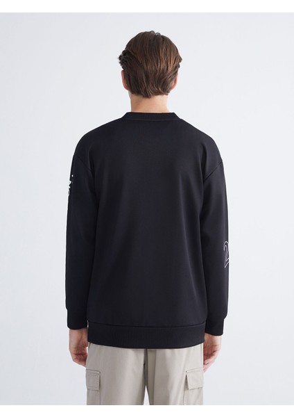 Yeni Sezon Bisiklet Yaka Baskılı Erkek Sweatshirt fırsatları