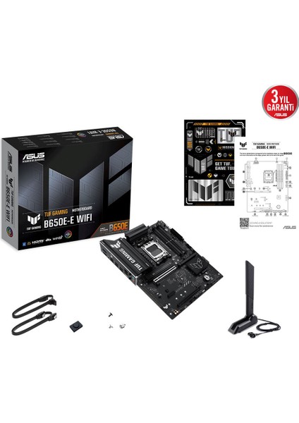 Asus Tuf Gamıng B650-E Wıfı 4xddr5 Dp/hdmı 3xm.2 Am5 Anakart