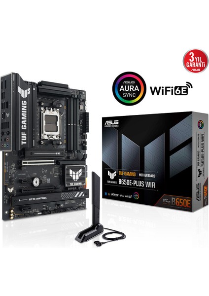 Asus Tuf Gamıng B650E-PLUS Wıfı 4xddr5 Hdmı+Dp 3xm2 Am5 Anakart