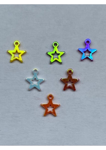 Pleksi Janjan Yıdız Plastik El Işleme Pul 7mm. 15GRAM. Takriben 410 Adet.