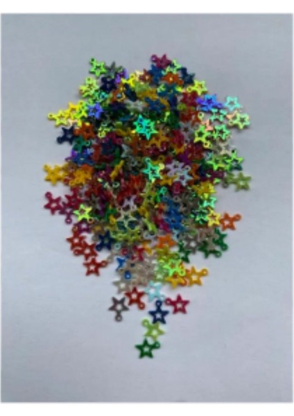 Pleksi Janjan Yıdız Plastik El Işleme Pul 7mm. 15GRAM. Takriben 410 Adet. modelleri