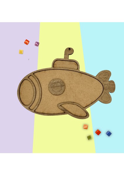 Denizaltı Mozaik Sanat Seti- Ahşap Figürlü Sanatsal Mozaik Çocuk Etkinlik Seti-Kendin Yap Seti fiyatları