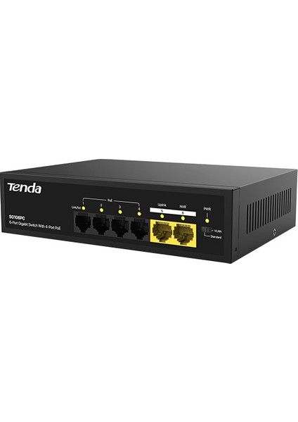 Tenda SG106PC 6 Port 10/100/1000 4 Port Poe+ 2 Port Uplınk 55W Yonetılemez Desktop Swıtch fiyatları