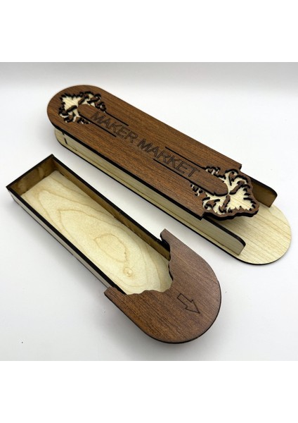 1 Adet Çekmeceli Tesbih Kutusu - Ceviz Model