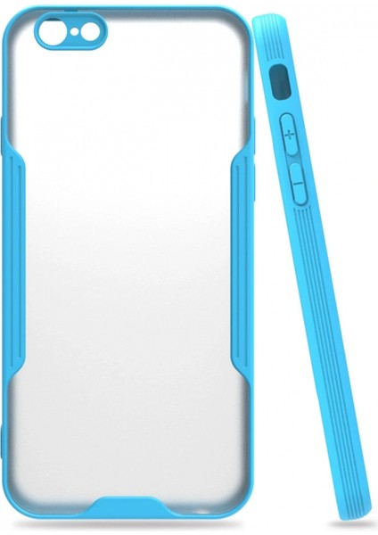 Ieg iPhone 6 Kılıf Platin Silikon - Mavi