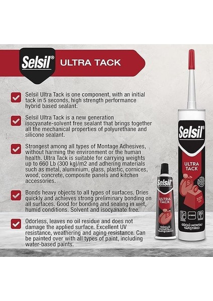 Ultra Tack Güçlü Montaj Yapıştırıcı Tüp - 50ML modelleri