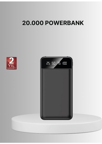 Lvsqvr Taşınabilir 20.000 Mah Hızlı Şarj Powerbank 4 Çıkışlı