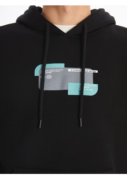 Yeni Sezon Uzun Kollu Baskılı Erkek Kalın Hoodie modelleri