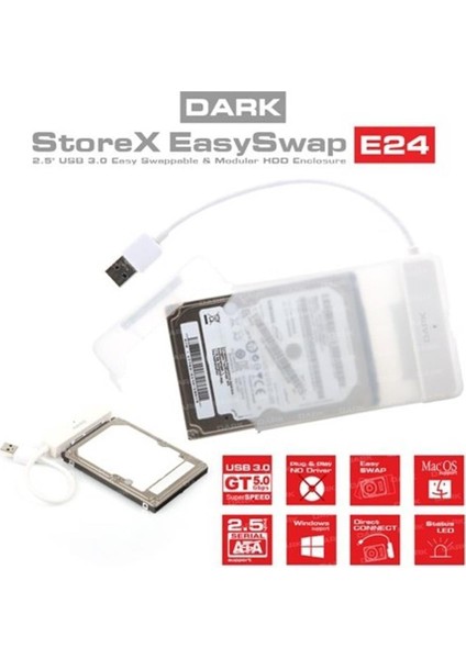 DK-AC-DSE24U3 Torex E24 2.5" USB 3.0 Sata