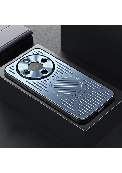 Honor X9D/X70 Kılıfı, Manyetik Metal Isı Dağıtıcı Koruyucu Kılıf-Mavi (Yurt Dışından)