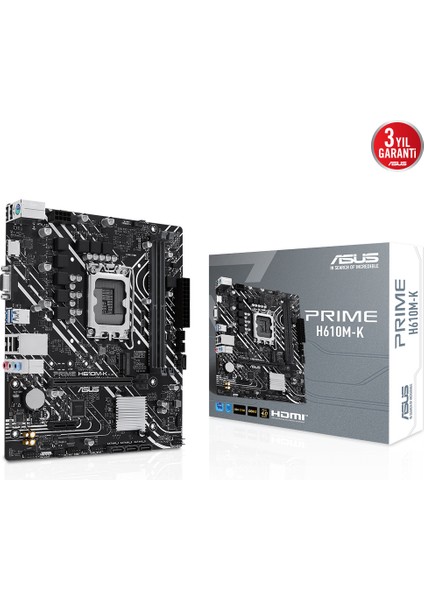 Asus Prıme H610M-K 2xddr5 Vga/hdmı 1xm.2 1xglan 1700P Anakart