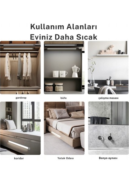 Hareket Sensörlü Akıllı Aydınlatma Lambası Şarjlı Fonksiyonel Tasarruflu 10 LED Pır Ampul