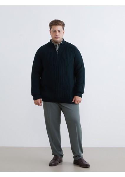 Yeni Sezon Büyük Beden Dik Yaka Erkek Triko Kazak fiyatları