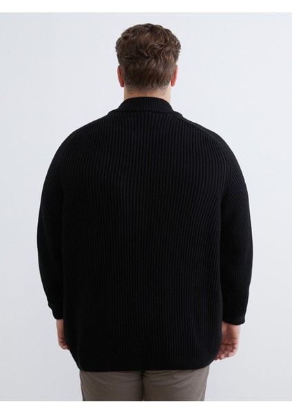 Yeni Sezon Büyük Beden Dik Yaka Erkek Triko Kazak fırsatları