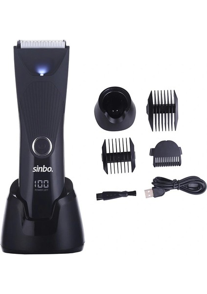 Ieg® USB Şarjli - LCD Göstergeli̇ Standli Saç - Sakal Kesme Traş Maki̇nesi̇ Su Geçi̇rmez SHC-1908 (4887