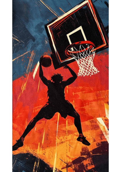 Mikrofiber, Basketbol Spor Havlusu 40X75 Asılabilir, Pamuklu, Hızlı Kuruma Özel Tasarım- Dunk fırsatları