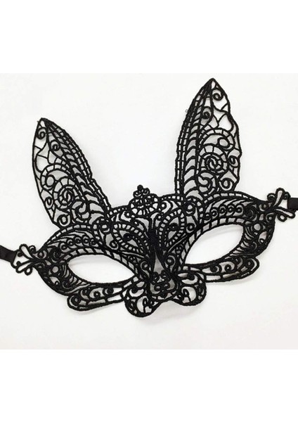 Siyah Renk Dantel Kesim Dantel Işlemeli B Parti Maskesi 7 No fiyatları