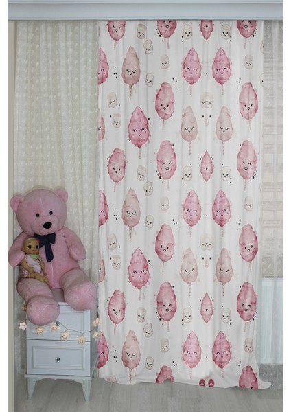 Pamuk Şeker Rüyası Tatlı Temalı Çift Kanatlı Çocuk Odası Perdesi fiyatları