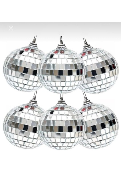 Aynalı Süsü Disko Topu 4 cm 6 Lı