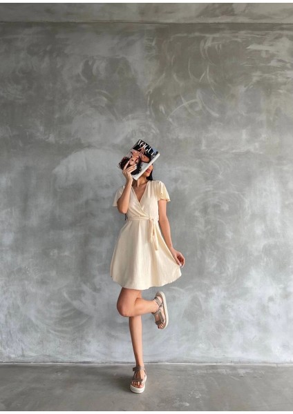 Nrtmsa Bürümcük Mini Boy Elbise Bej (Beden: Standart) fiyatları