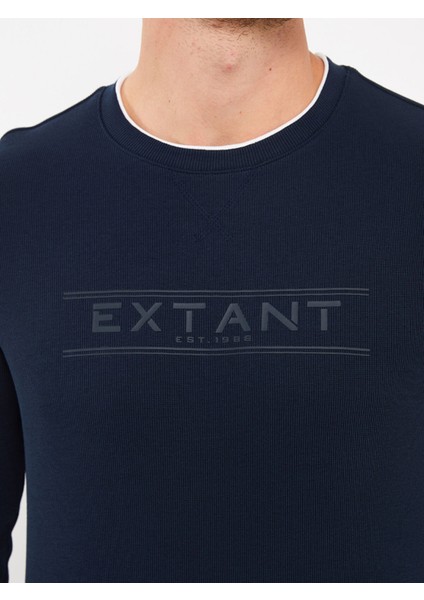 Yeni Sezon Bisiklet Yaka Uzun Kollu Baskılı Erkek Sweatshirt fırsatları