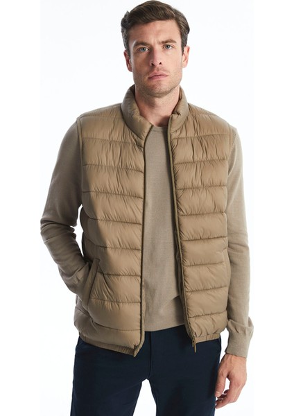 Yeni Sezon Standart Kalıp Dik Yaka Erkek Şişme Yelek