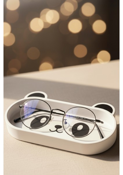 Sevimli Panda Gözlük ve Eşya Tutucu Çok Amaçlı Organizer | Dekoratif Masaüstü Gözlük Standı