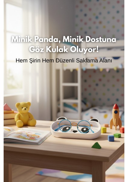 Sevimli Panda Gözlük ve Eşya Tutucu Çok Amaçlı Organizer | Dekoratif Masaüstü Gözlük Standı modelleri