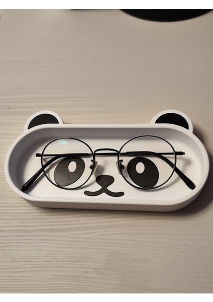 Sevimli Panda Gözlük ve Eşya Tutucu Çok Amaçlı Organizer | Dekoratif Masaüstü Gözlük Standı