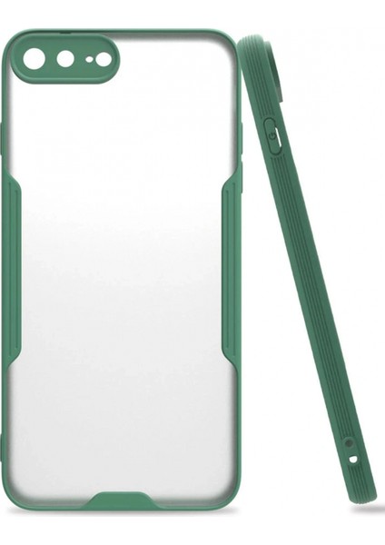 Ieg iPhone 7 Plus Kılıf Platin Silikon - Yeşil