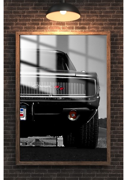 Dodge Araba Çerçeveli Metal Poster Tablo modelleri