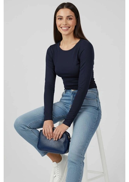 Lvsqvr Yanı Büzgülü Bluz Lacivert T4322 (Beden: S) fiyatları