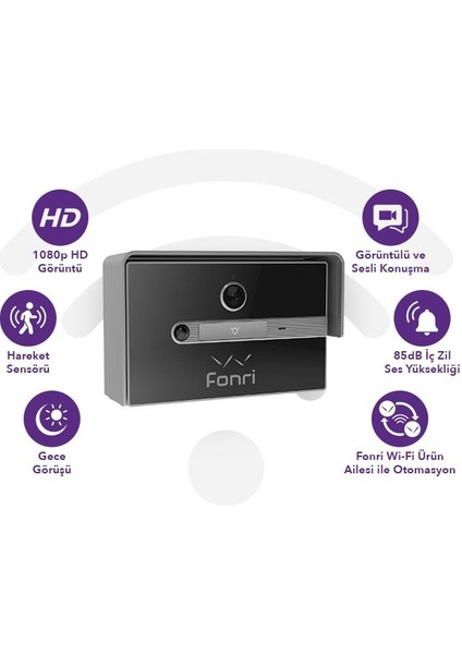 Fonri WF3-EL3-0502-02 Wıfı Kablosuz Akıllı Kapı Zili