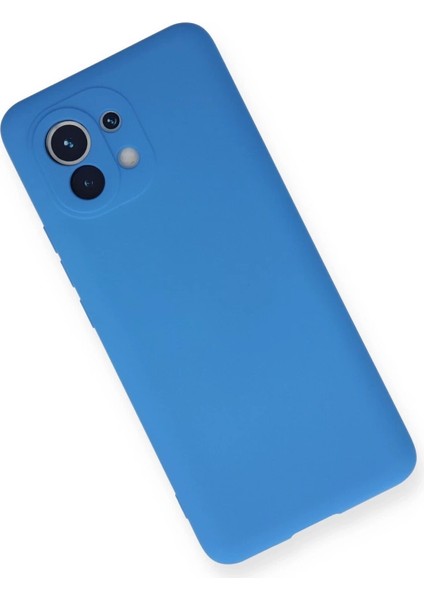 Xiaomi Mi 11 Kılıf Nano Içi Kadife Silikon - Mavi modelleri